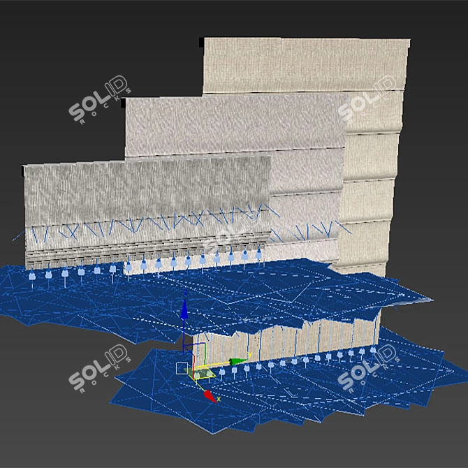 Harrow Roman Curtains with Tassel Edge 3D model image 3