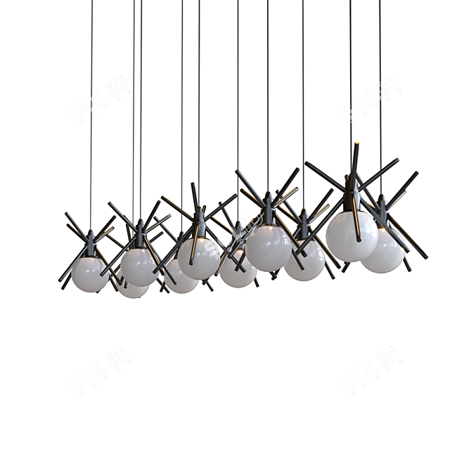 Elegant Beale Pendant Light 3D model image 1
