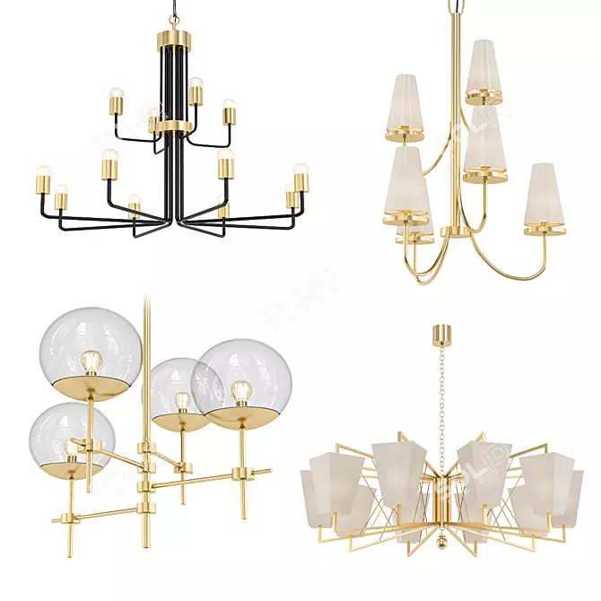 Contemporary Chandelier Collection 3D model image 1