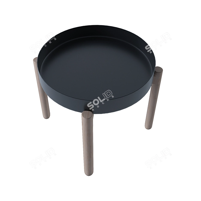 Birch Gray Coffee Table 3D model image 2