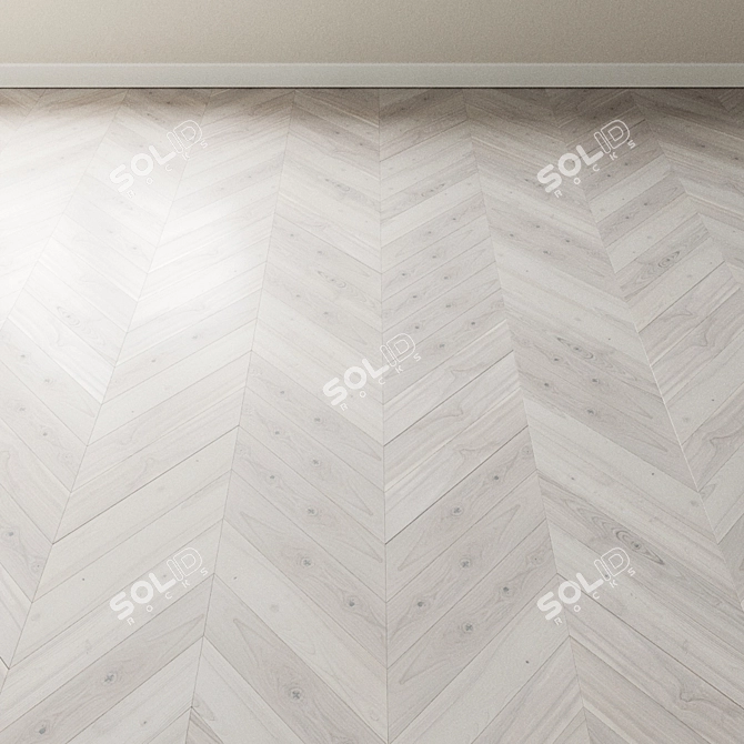 Inspire Cloudy Bleached Ash Parquet 3D model image 2