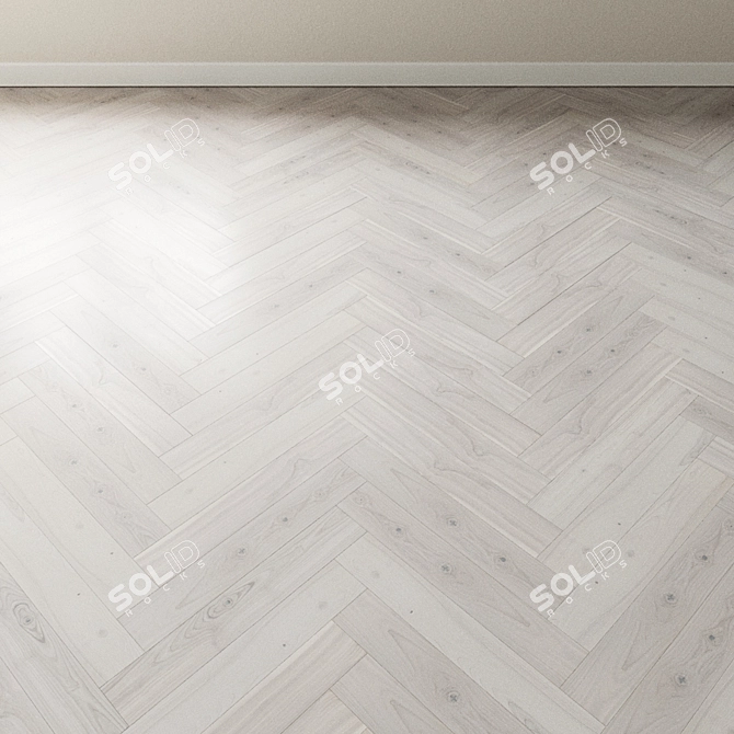 Inspire Cloudy Bleached Ash Parquet 3D model image 4