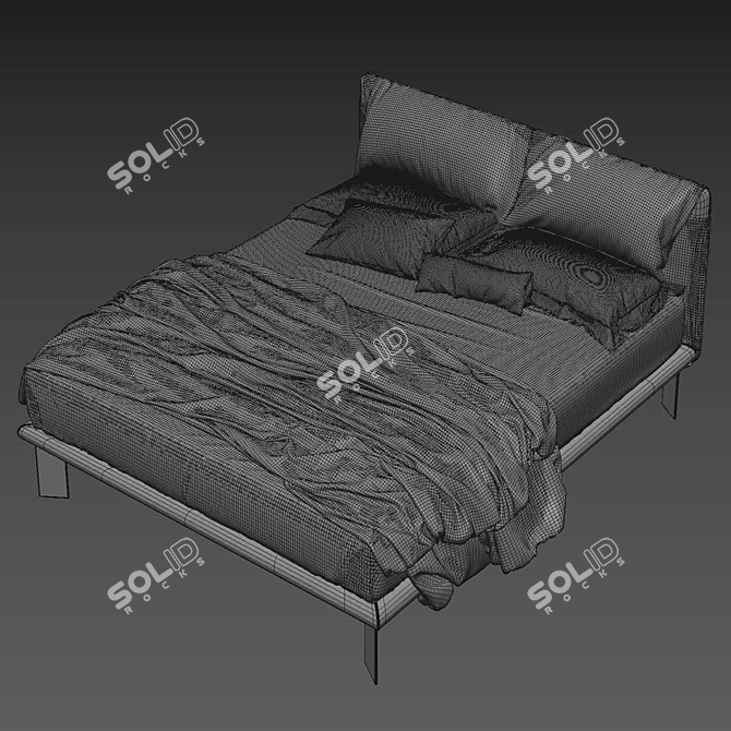 Alivar Cuddle Bed - Luxurious Comfort for Ultimate Relaxation 3D model image 3