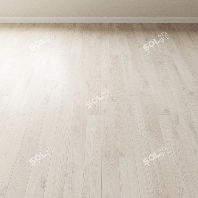 Snowdrop Bleached Oak Parquet 3D model image 2