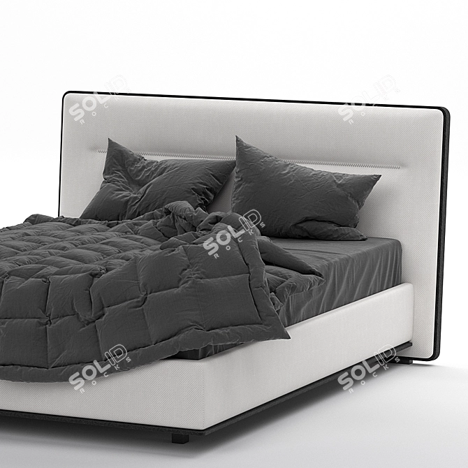 Modern Studio Interia Bed: 2210x1910x1130 3D model image 2