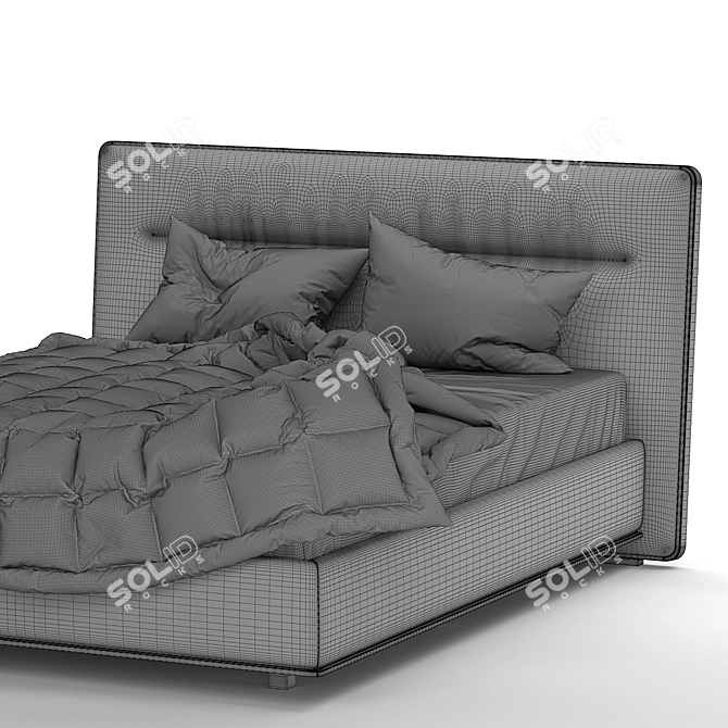 Modern Studio Interia Bed: 2210x1910x1130 3D model image 5