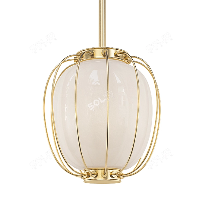 Contemporary Glass Chandelier Set 3D model image 3