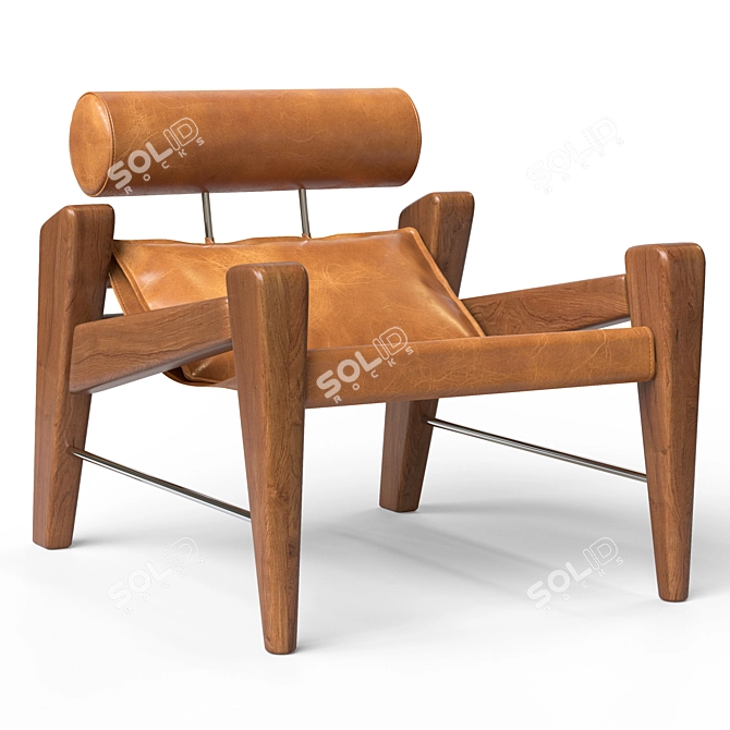 Serfa: Stylish and Comfortable Armchair 3D model image 2