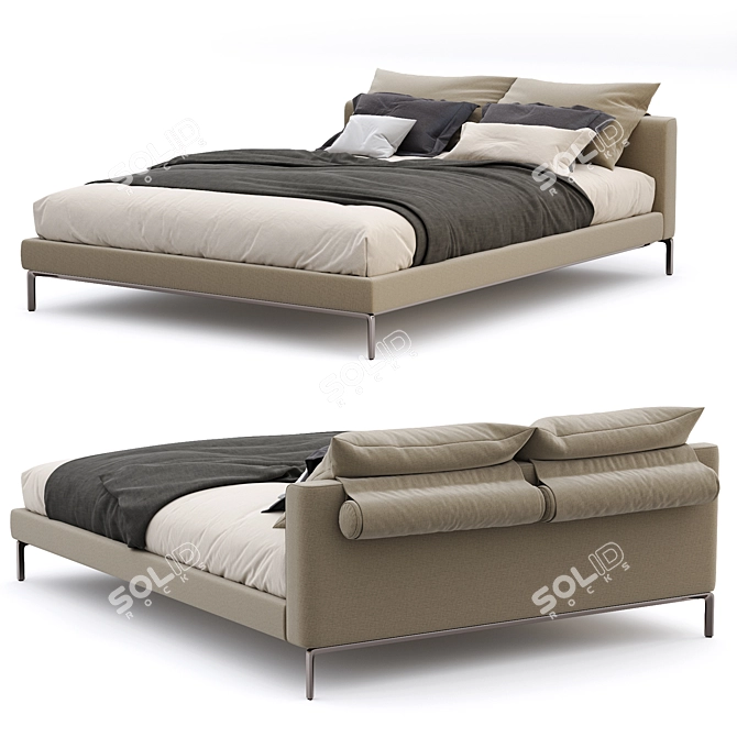 Modern Cassina L32 Moov Bed 3D model image 2