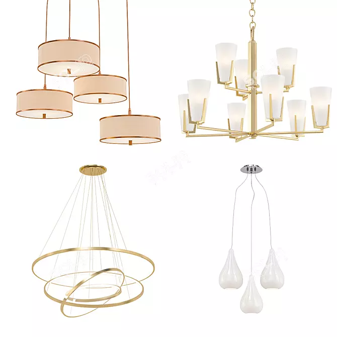 Modern Chandelier Collection 3D model image 1