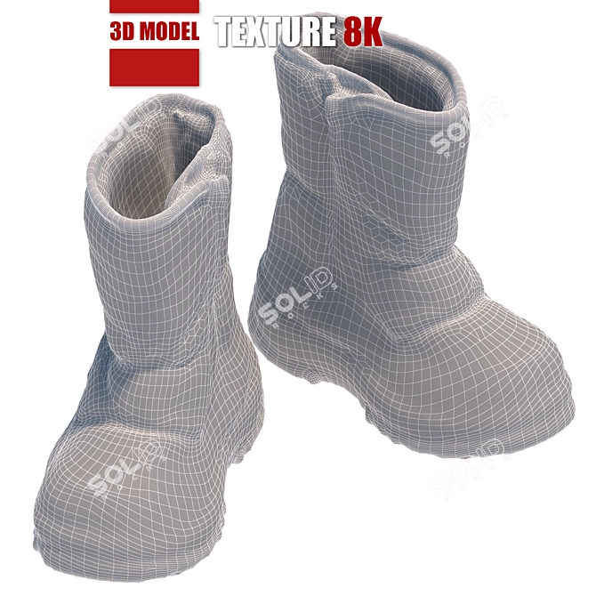 Detailed Children's Shoes: Photogrammetry Model, 8K Textures 3D model image 4