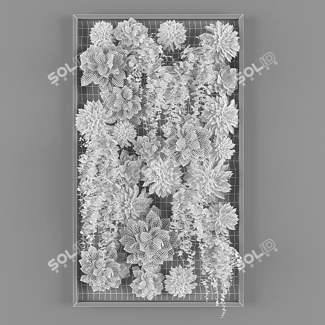 Green Oasis Vertical Garden 3D model image 3