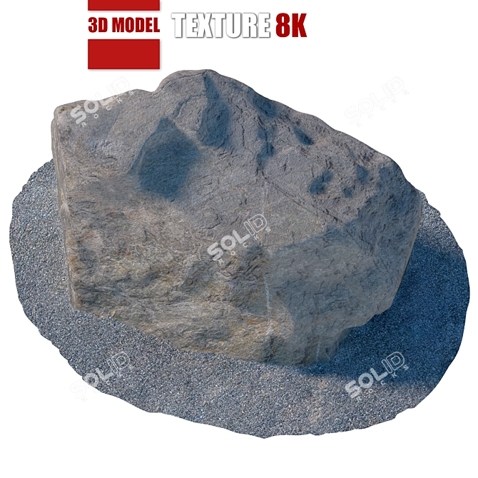 Detailed Stone Model for Close-Up Shots 3D model image 2