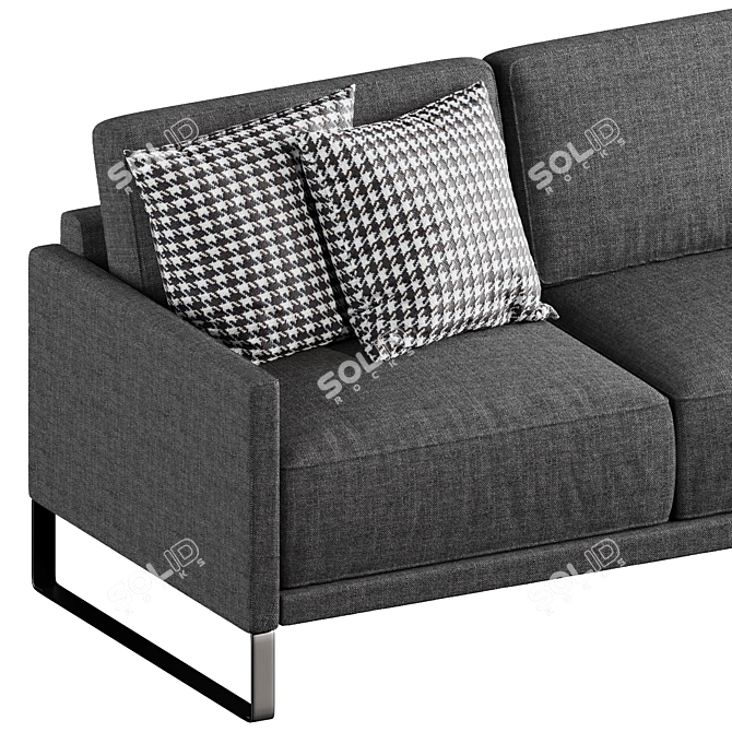 Rolf Benz Cara: Modern, Elegant Sofa 3D model image 4