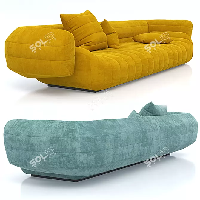 Modular Tactile Sofa 3D model image 1