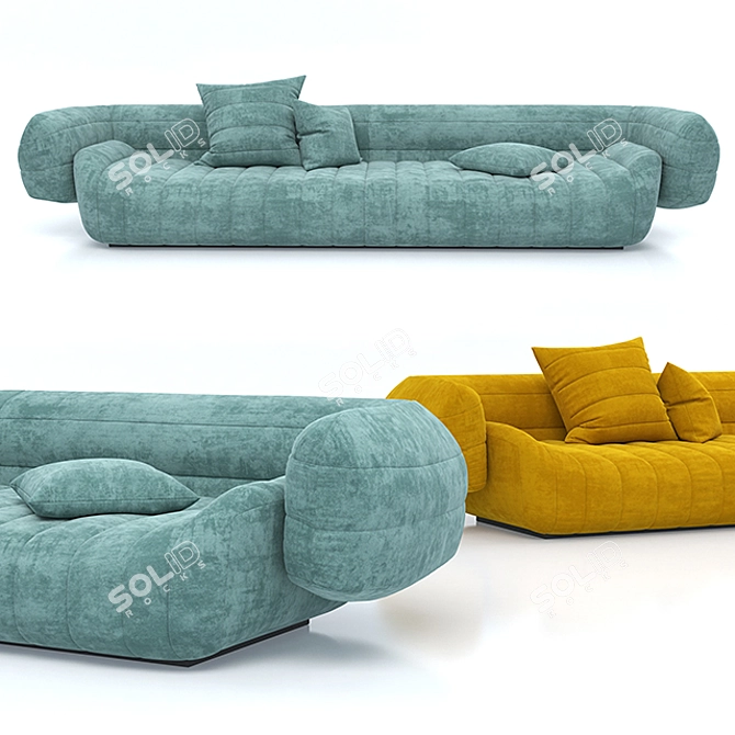 Modular Tactile Sofa 3D model image 2