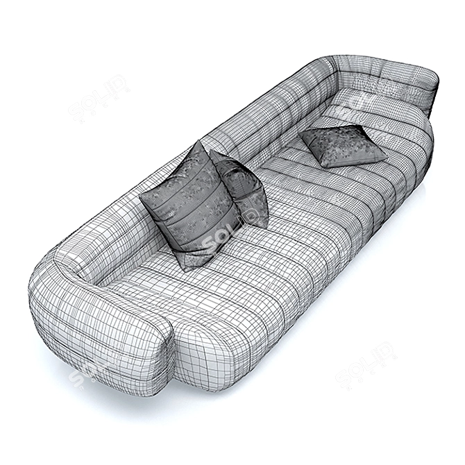 Modular Tactile Sofa 3D model image 3