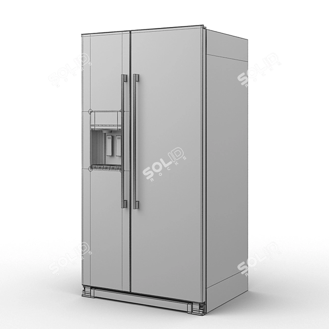 Ikea Nutid Side-by-Side Fridge: Sleek & Spacious 3D model image 4