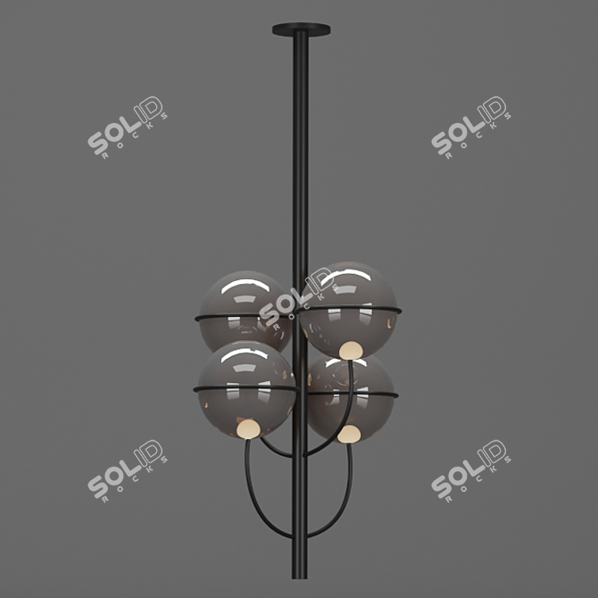 Modern Ceiling Light Fixture 3D model image 2