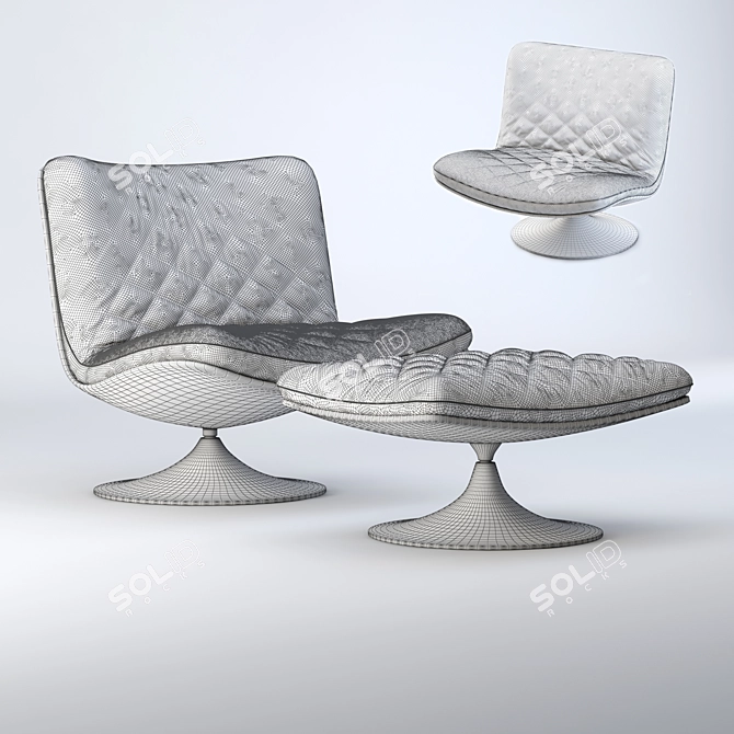 Elegant Marilyn Luxury Armchair 3D model image 5
