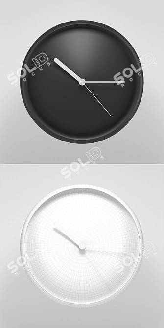 Elegant Turi Clock - Timepiece with Italian Style 3D model image 3
