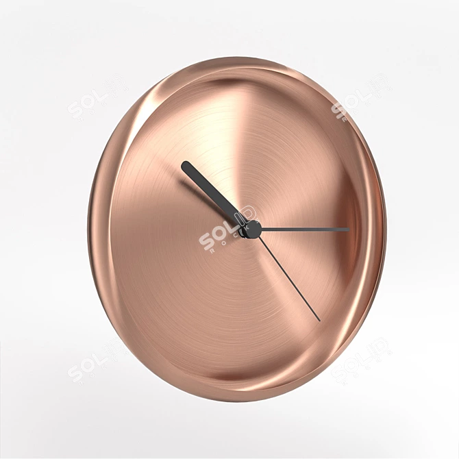 Elegant Turi Clock - Timepiece with Italian Style 3D model image 4