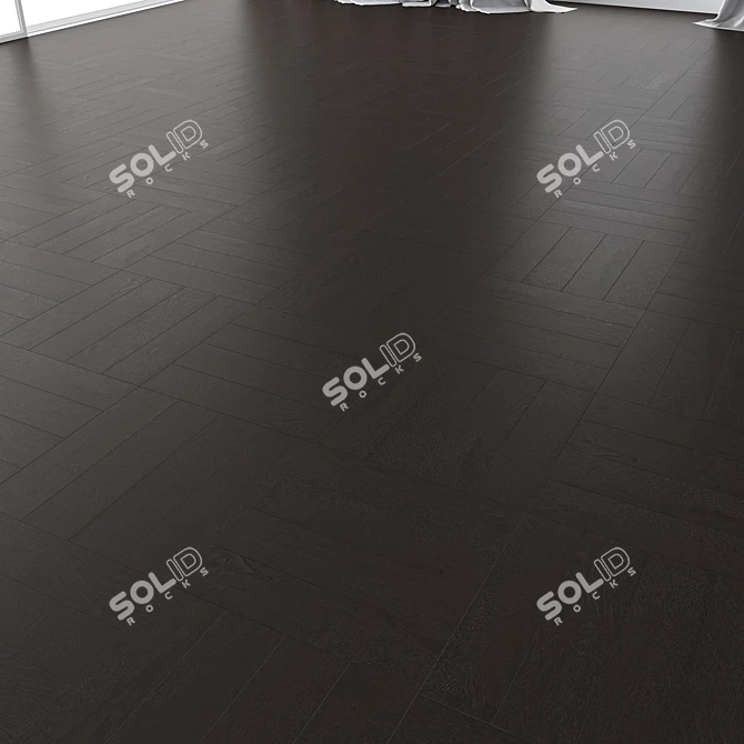 Premium Oak Parquet Set 4 - Black WWL 3D model image 2