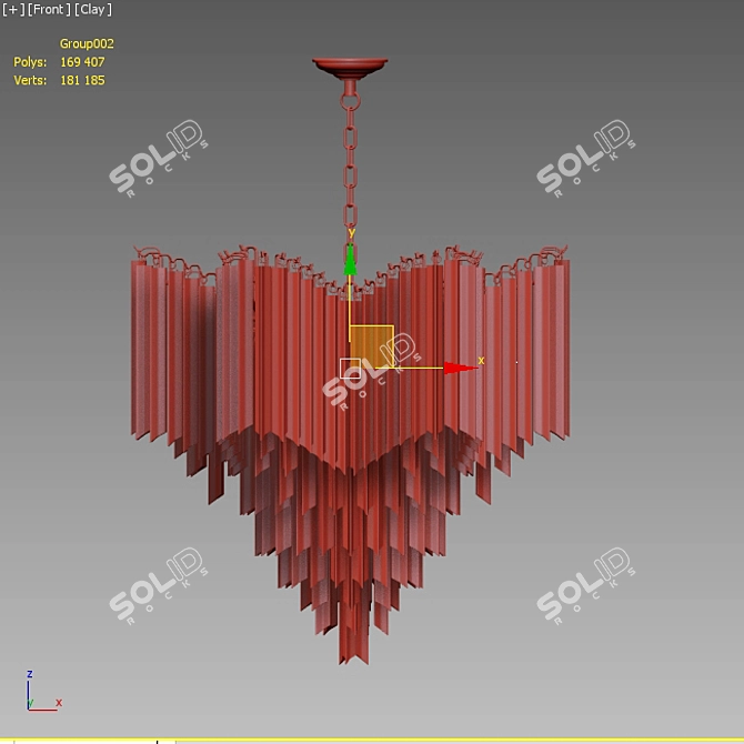 Elegant Pulsar Chandelier by L'Arte 3D model image 3