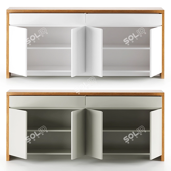 Modern Apolo Buffet - Sleek Sideboard with Ample Storage 3D model image 3