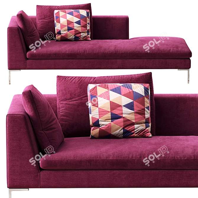 Spacious Charles Sofa Set 3D model image 2