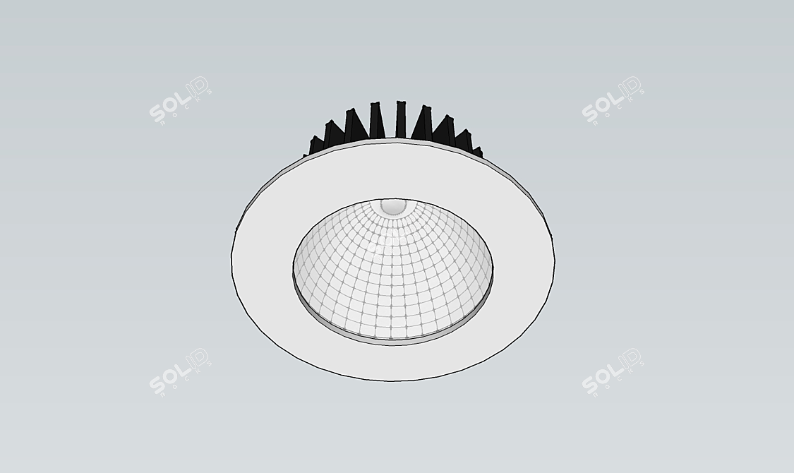 Silver Oval Mirror - 114421 3D model image 1