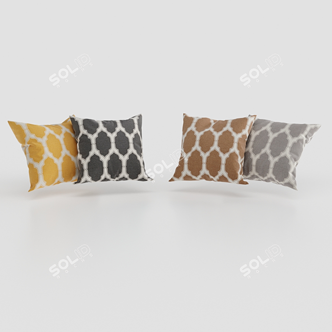 Patterned Cotton Pillows from H&M 3D model image 1