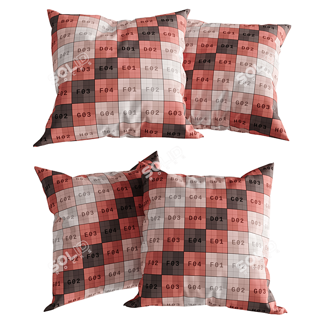 Patterned Cotton Pillows from H&M 3D model image 11