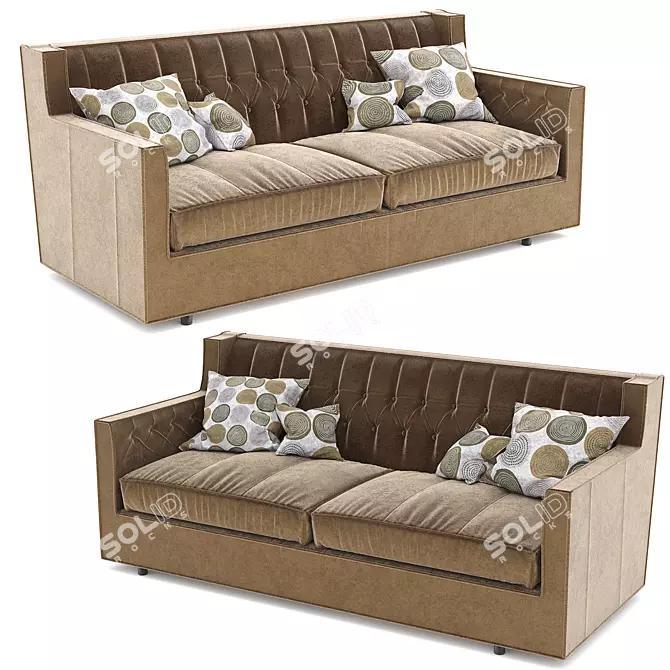 Modern Comfort: Candace Sofa 3D model image 1