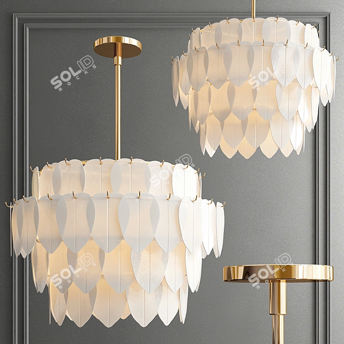 Glowing Grove Essence Chandelier 3D model image 1