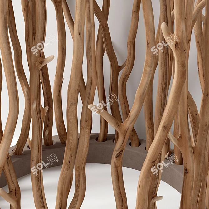 Nature-inspired Folding Screen 3D model image 2