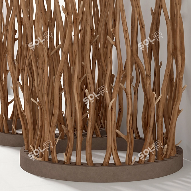 Nature-inspired Folding Screen 3D model image 3