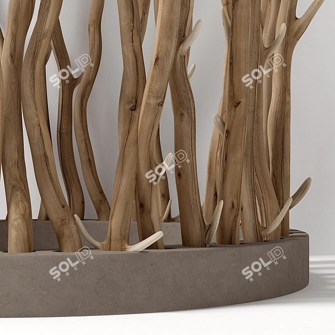 Nature-inspired Folding Screen 3D model image 4