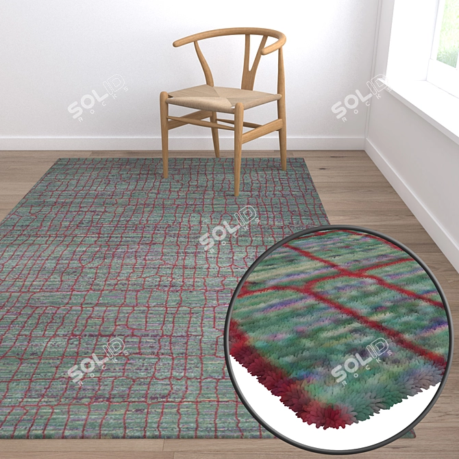 Premium Carpets Set: 3 High-Quality Textures 3D model image 5