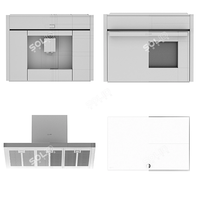 Neff Kitchen Appliance Bundle 3D model image 2