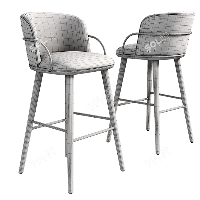 Elevate Your Space with Arven Barstool 3D model image 3