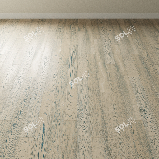 Indigo Oak Chevron Parquet 3D model image 2