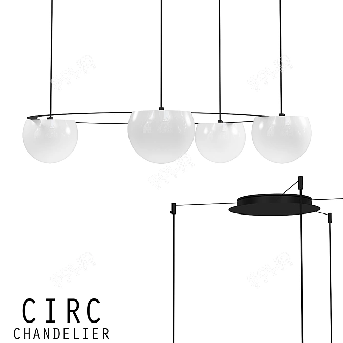 Modern Minimalist Pendant Light 3D model image 1