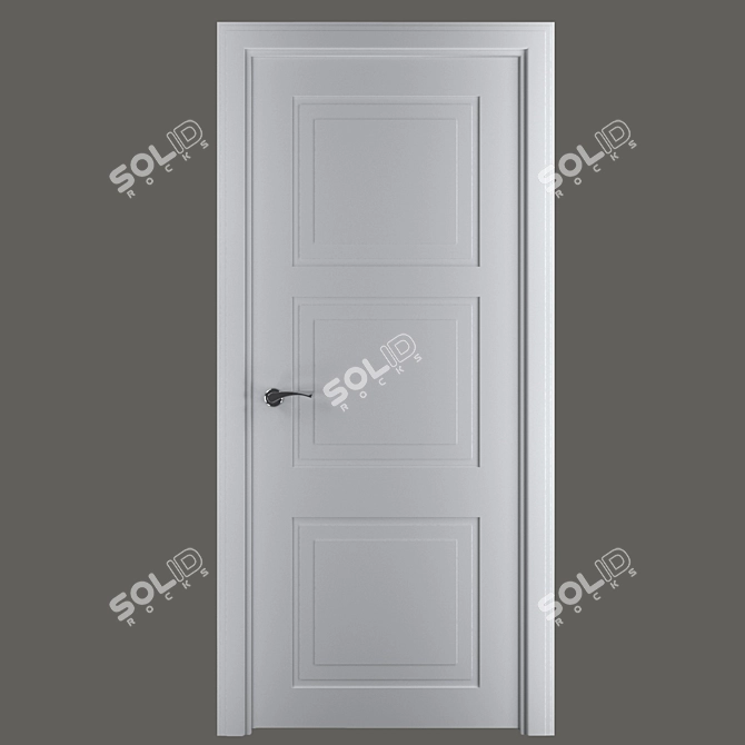 Elegant Provance Doors: Trio C2 3D model image 1