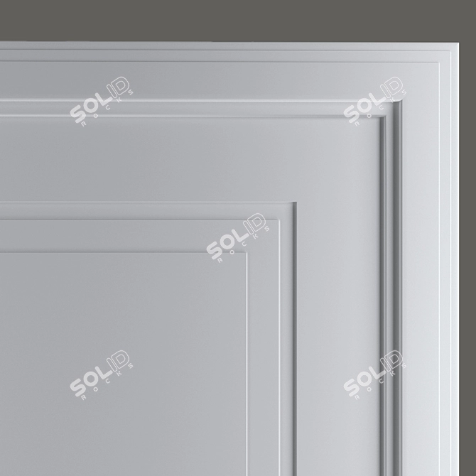 Elegant Provance Doors: Trio C2 3D model image 2