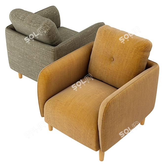 Jimi Lounge Chair: Stylish & Comfortable 3D model image 1