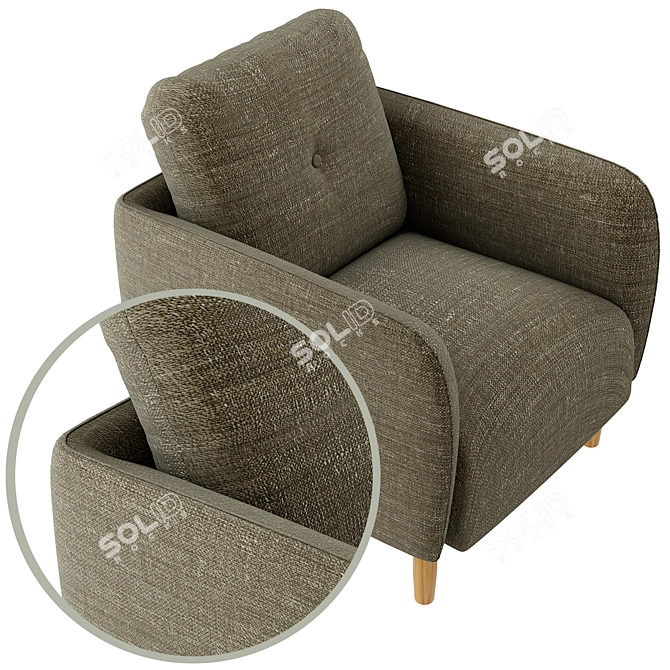 Jimi Lounge Chair: Stylish & Comfortable 3D model image 2