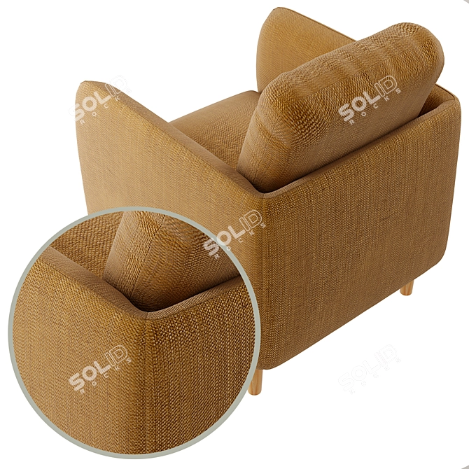 Jimi Lounge Chair: Stylish & Comfortable 3D model image 3