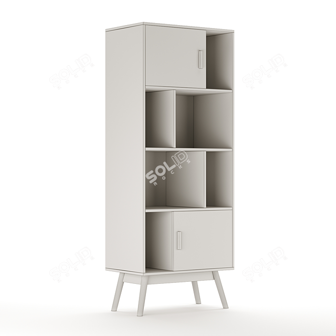 Shelving with 2 doors and 6 niches SHELDON (LA REDOUTE INTERIEURS)
Scandinavian-style 3D model image 4