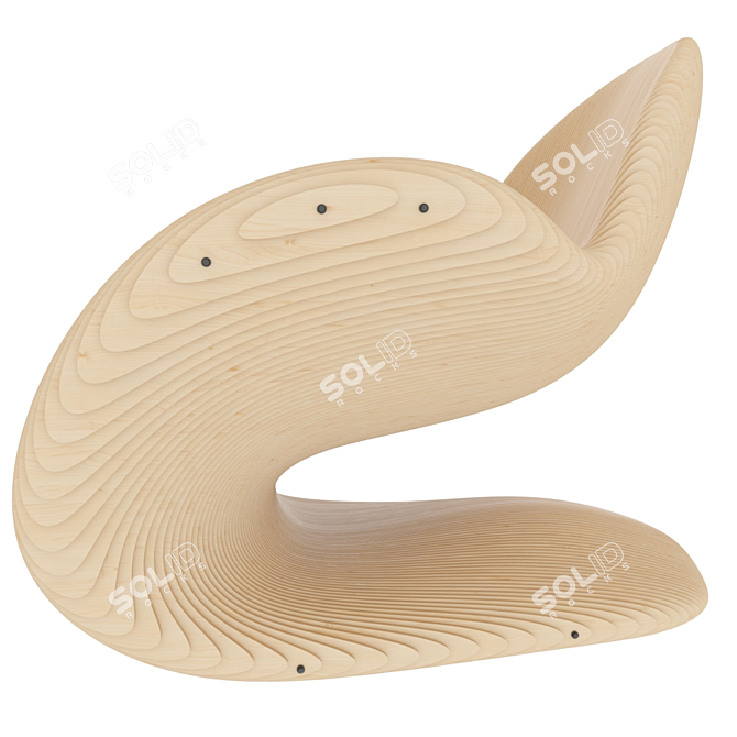 Wooden Plank Parametric Chair 3D model image 7